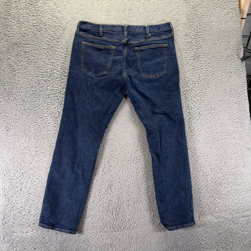 Old Navy Built-In Flex Jeans 36x28 Blue Cotton Denim Straight Slim Fit Stretch